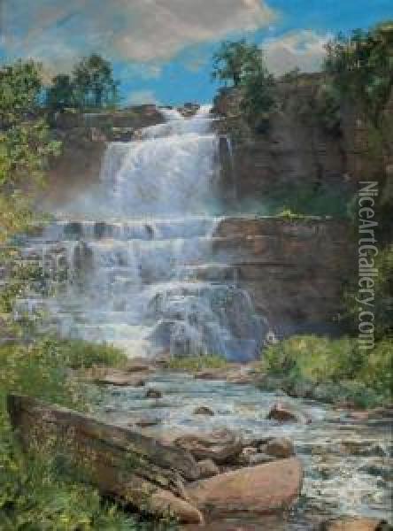 Chittenango Falls Oil Painting - Walter Launt Palmer