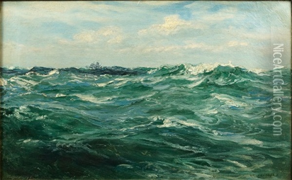 Off St. Catherines After A Gale Oil Painting - Henry Moore