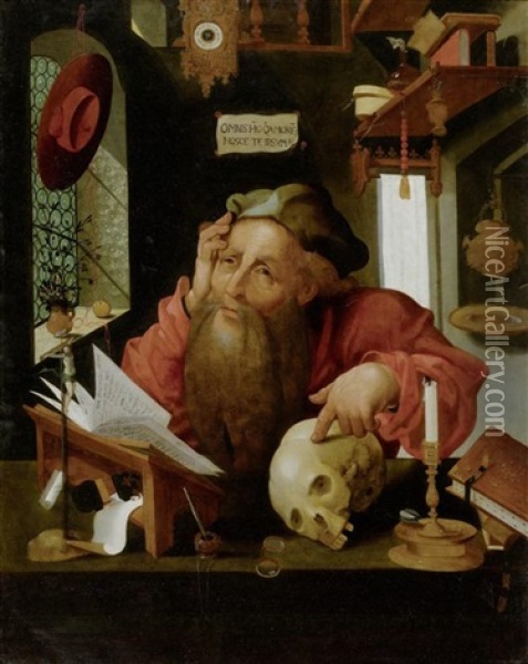Heiliger Hieronymus Oil Painting - Joos Van Cleve