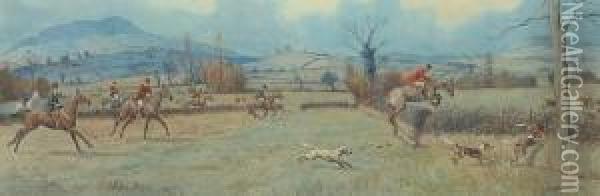 The Monmouthshire Hounds Oil Painting - Frank Algernon Stewart