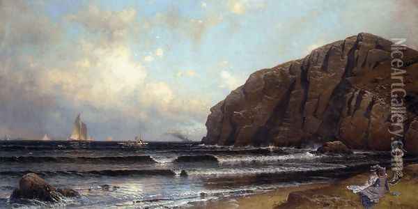 Cushing Island, Portland Harbor Oil Painting - Alfred Thompson Bricher