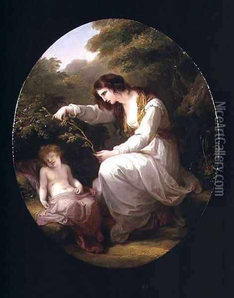 Cleone Oil Painting - Angelica Kauffmann