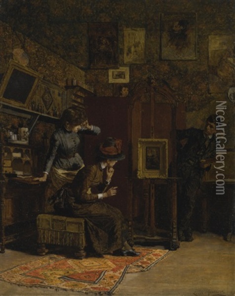 The Art Critic Oil Painting - Louis Charles Moeller