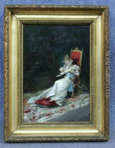 Dama En Un Sillon Oil Painting - Jose Maria Velasco