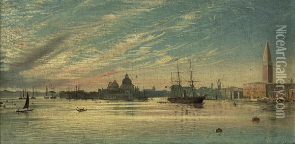 Venice From The Bacino Oil Painting - John Wharlton Bunney