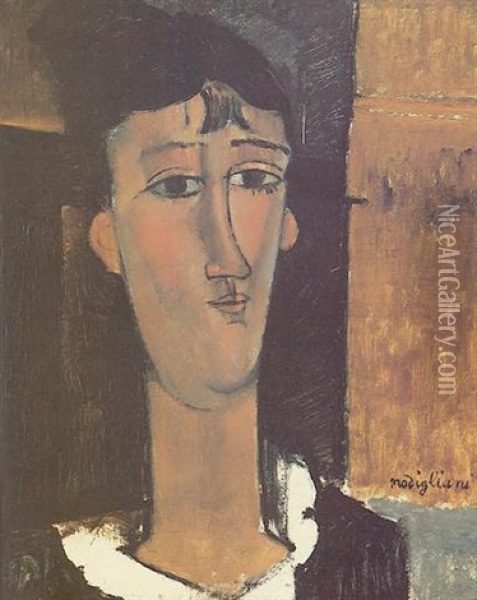 Portrait D'une Jeune Femme (la Concierge) Oil Painting - Amedeo Modigliani