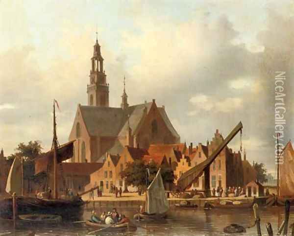 The Groote Kerk, Maassluis Oil Painting - Everhardus Koster