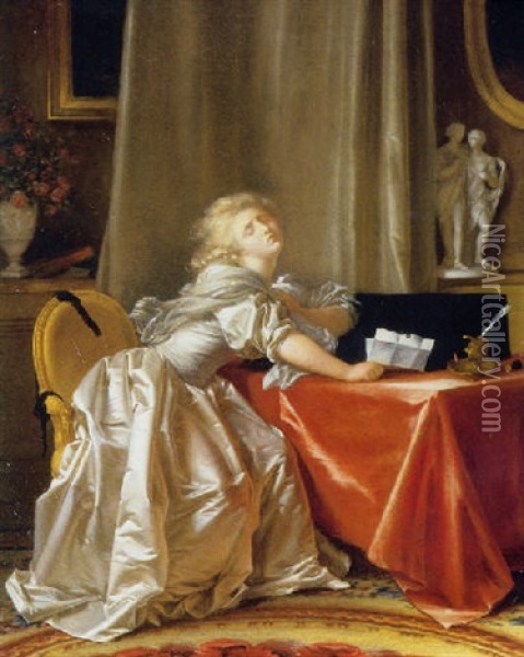 La Mauvaise Nouvelle Oil Painting - Jean-Honore Fragonard