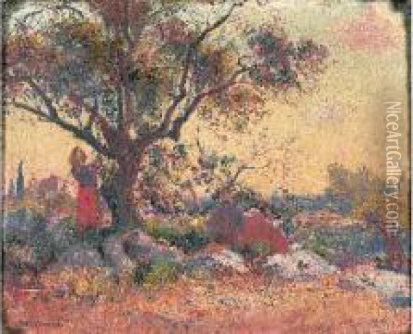 Paysage Provencal Oil Painting - Frederic Montenard
