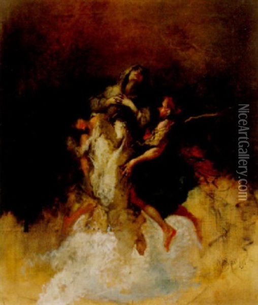 Himmelfahrt Maria Oil Painting - Mose di Giosue Bianchi