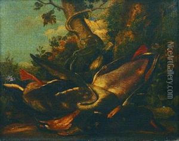 Bodegon De Caza Oil Painting - Johann Georg Hamilton