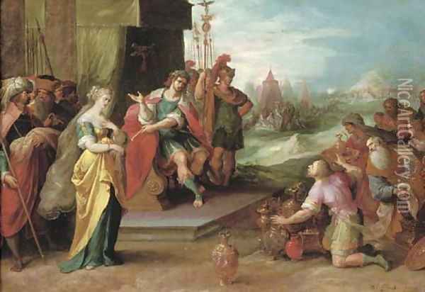 The Continence of Scipio Oil Painting - Frans II Francken