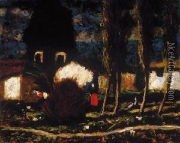 Bereghat, Second Half Of The 1910s Oil Painting - Jozsef Koszta