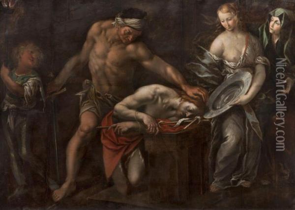 The Beheading Of Saint John The Baptist Oil Painting - Stefano Danedi