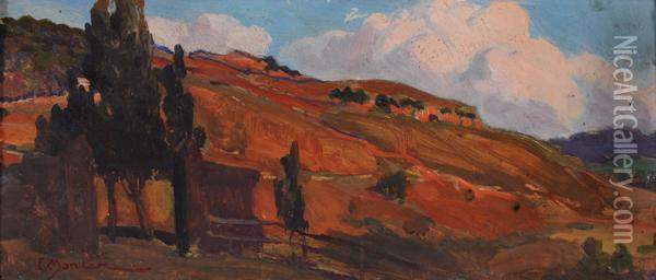 Paesaggio Collinare Oil Painting - Carlo Montani