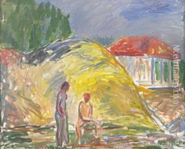 Badhus - Stenungson Oil Painting - Ivan Ivarson