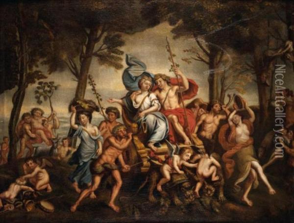 Bacchus Et Ariane Sur L'ile De Naxos Oil Painting - Antoine Coypel
