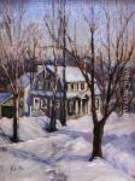 Winter Shadows Oil Painting - George Gardner Symons