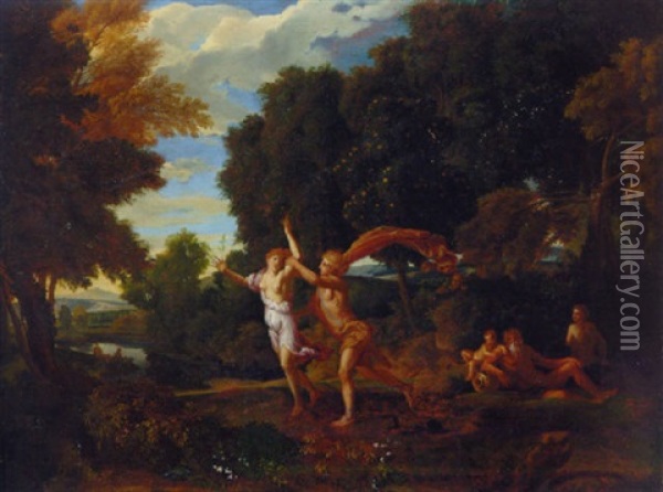 Apollo And Daphne Oil Painting - Albert Meyeringh