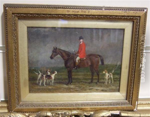 Study For The Presentation Equestrian Portrait Of H.m.curteis Esq Oil Painting - Stephen Pearce
