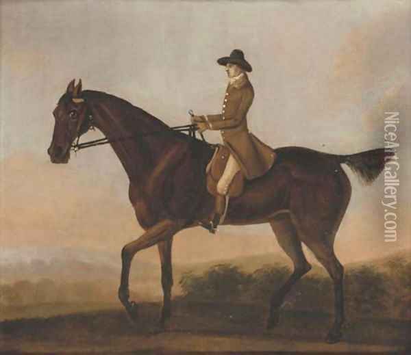 A gentleman on his favourite hunter Oil Painting - English School