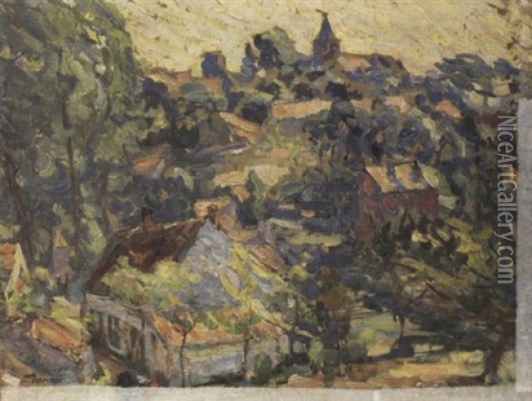 A View Of Linkebeek, Belgium Oil Painting - Joseph Raphael
