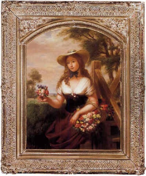 Flower Girl Oil Painting - George Henry Hall