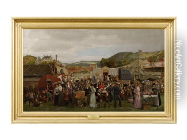 A Scottish Fair Oil Painting - Andrew Denoon Young