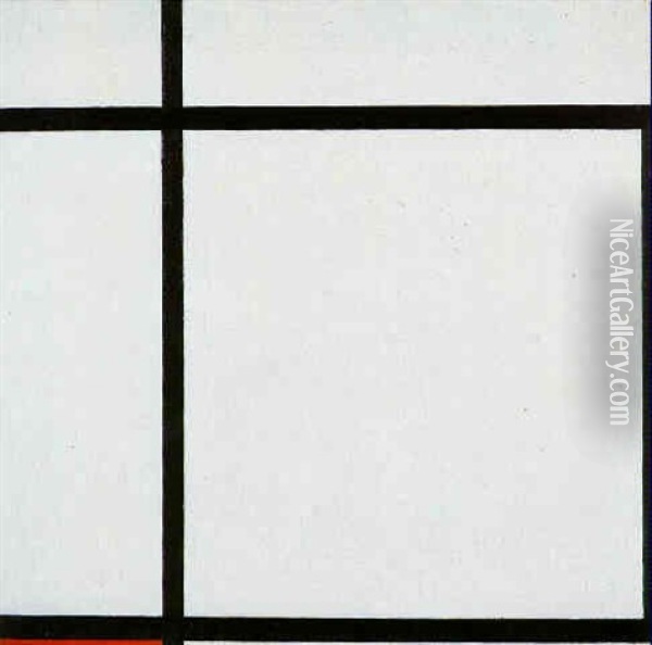 Composition In A Square Oil Painting - Piet Mondrian