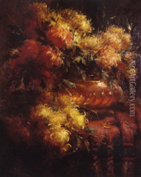 Bouquet De Fleurs Oil Painting - Frans Mortelmans