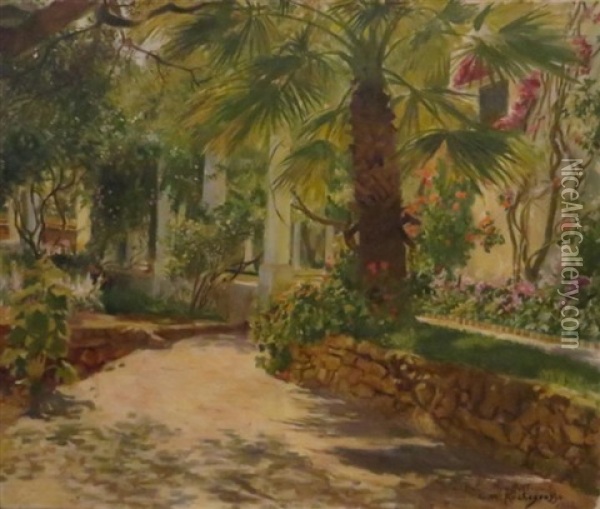 Le Jardin Exotique Oil Painting - Georges Antoine Rochegrosse