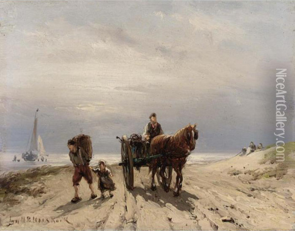 Homeward Bound Oil Painting - Johannes Hermann Barend Koekkoek