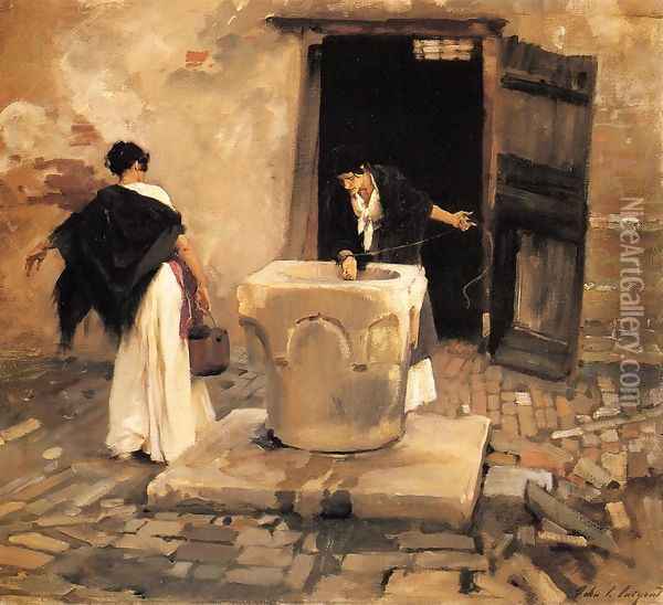 Venetian Water Carriers Oil Painting - John Singer Sargent