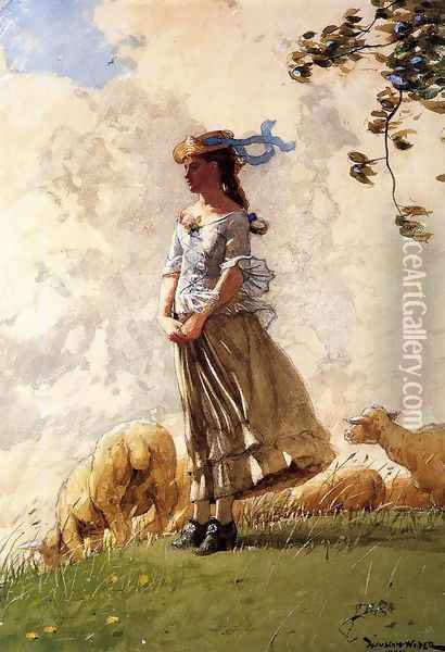 Fresh Air Oil Painting - Winslow Homer
