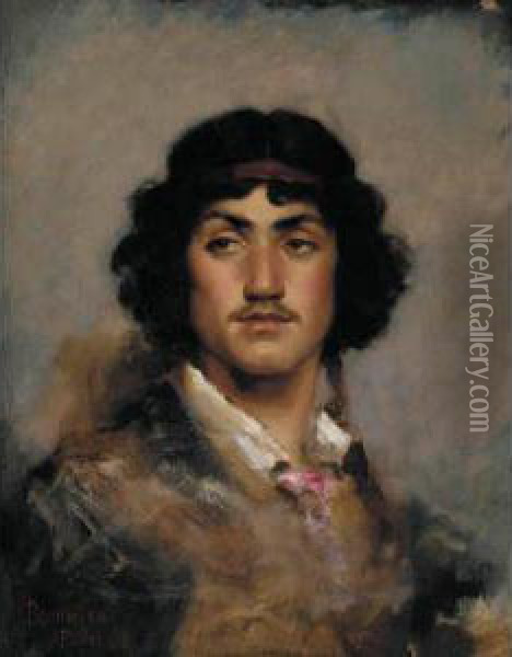 Portrait Of Tito Oil Painting - James Carroll Beckwith