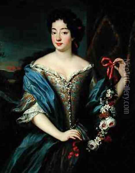 Portrait of Anne de Baviere 1648-1723 Oil Painting - Pierre Gobert