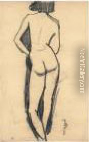 Femme Nue De Dos Oil Painting - Amedeo Modigliani