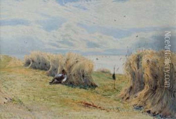 Harvest Time Oil Painting - Tom Lloyd