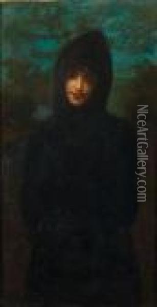 Portrait De Liane De Pougy Oil Painting - Jean-Georges Beraud