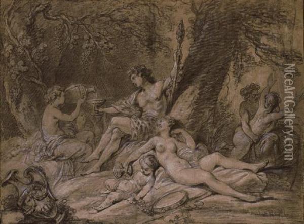 Bacchus And Ariadne Oil Painting - Hugues Taraval