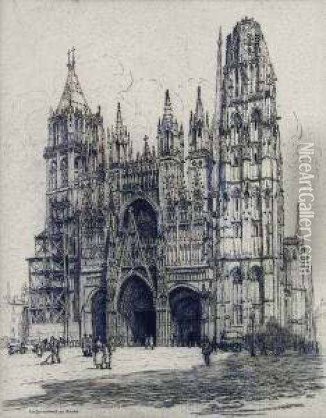 La Cathedrale De Rouen Oil Painting - Caroline Helena Armington