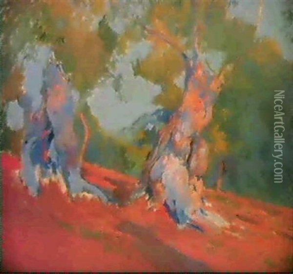 Olivos Oil Painting - Eliseo Meifren y Roig