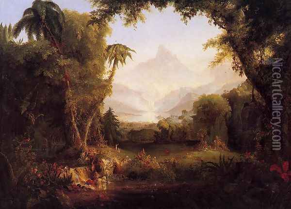 The Garden of Eden Oil Painting - Thomas Cole