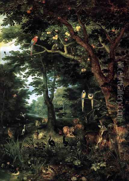 Paradise Oil Painting - Jan Brueghel the Younger
