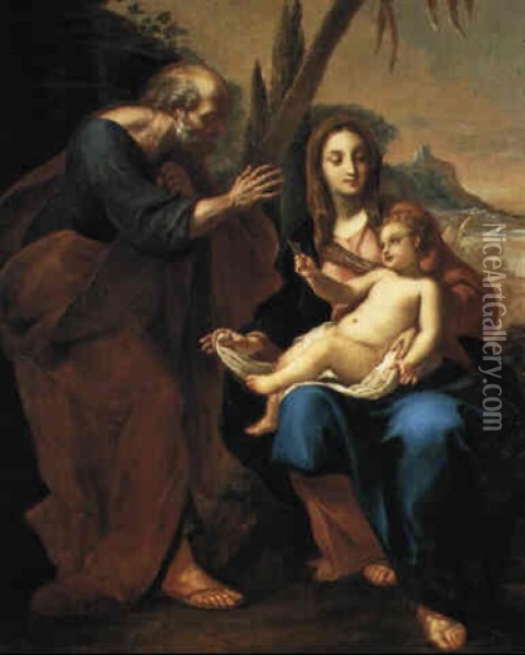 The Rest On The Flight Into Egypt Oil Painting - Anton Raphael Mengs