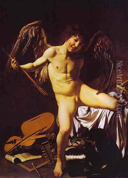 Cupid Oil Painting - Caravaggio