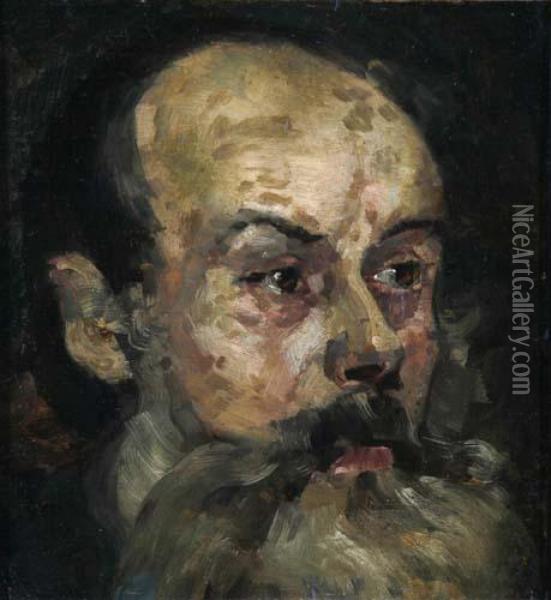 Studienkopf Einesbartigen Mannes Oil Painting - Eduard Von Gebhardt