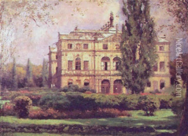 Palais Im Grossen Garten Oil Painting - Johannes Raphael Wehle