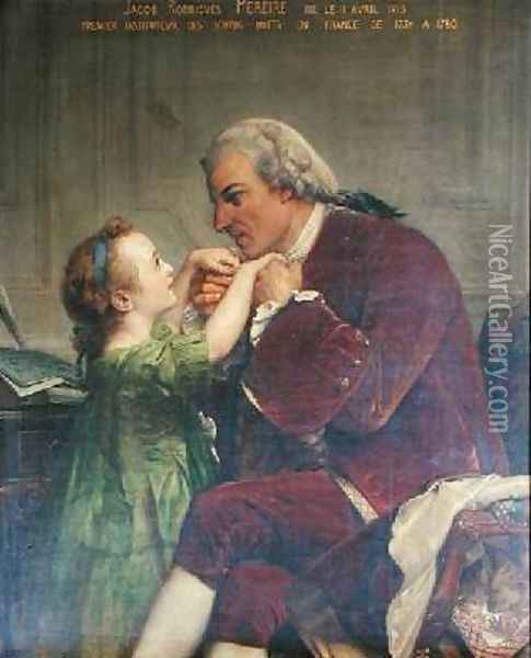 Jacob Rogrigues Pereire 1715-80 Oil Painting - Jules-Eugene Lenepveu