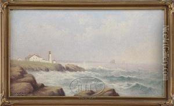 George Mcconnell View Of Portlandheadlight Oil Painting - George Mcconnell